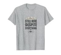 Scream Queen: Horrors Persist But So Do I T-Shirt, Men, Heather Grey, 3XL