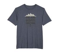 Scream Queen: Horrors Persist But So Do I T-Shirt, Men's Big and Tall, Heather Blue, 3X Tall