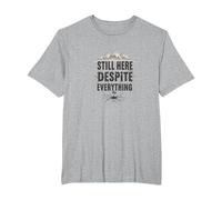 Scream Queen: Horrors Persist But So Do I T-Shirt, Men's Big and Tall, Heather Grey, 3X Tall