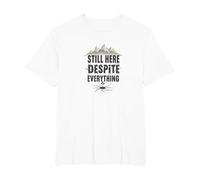 Scream Queen: Horrors Persist But So Do I T-Shirt, Men's Big and Tall, White, 3X Tall