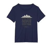 Scream Queen: Horrors Persist But So Do I T-Shirt, Women's Plus, Navy, 3X