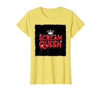 Scream Queen: Spooky Halloween Royalty for Horror Fans T-Shirt, Women, Lemon, XS