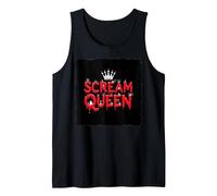 Scream Queen: Spooky Halloween Royalty for Horror Fans Tank Top, Men, Black, M
