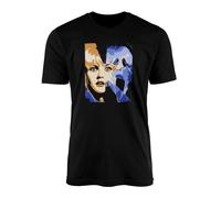 Scream Reflection Black T-Shirt Top Tee - Slasher Horror Thriller Scary Murder Halloween High School Sidney Babysitter Ghost Mask Classic Film Cinema Movie Present Gift (Small, Black)