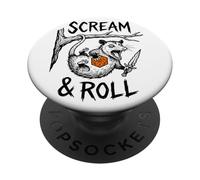 Scream & Roll Opossum D20 Dice Tabletop RPG Gamer PopSockets Adhesive PopGrip