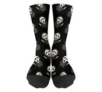 Scream7 Socks, Scream Merchandise Scary Face Ghost Printed Breathable Comfortable Mid Tube Socks, Ghost Funny Stocks Gifts for Fans A02