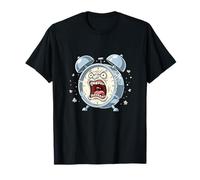 Screaming Alarm Clock Cartoon Morning Rage T-Shirt
