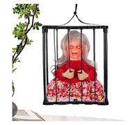 Screaming Animated Halloween Decorations - Animated Terror Haunted House Decoration Prop - Screaming Halloween Decor with Motion and Light Sensor, Decoration