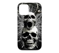 Screaming Antlered Skull Occult Sacred Geometry Gothic Case for iPhone 12/12 Pro