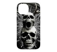 Screaming Antlered Skull Occult Sacred Geometry Gothic Case for iPhone 14