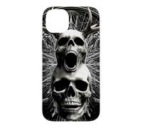 Screaming Antlered Skull Occult Sacred Geometry Gothic Case for iPhone 14 Plus