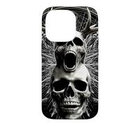 Screaming Antlered Skull Occult Sacred Geometry Gothic Case for iPhone 14 Pro