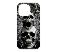 Screaming Antlered Skull Occult Sacred Geometry Gothic Case for iPhone 14 Pro Max