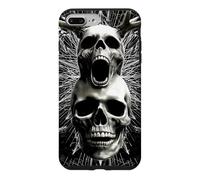 Screaming Antlered Skull Occult Sacred Geometry Gothic Case for iPhone 7 Plus/8 Plus