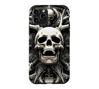 Screaming Antlered Skull Sacred Geometry Gothic Case for iPhone 11 Pro