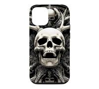 Screaming Antlered Skull Sacred Geometry Gothic Case for iPhone 12/12 Pro