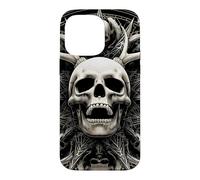 Screaming Antlered Skull Sacred Geometry Gothic Case for iPhone 14 Pro Max
