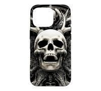 Screaming Antlered Skull Sacred Geometry Gothic Case for iPhone 16 Pro