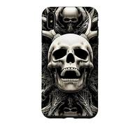 Screaming Antlered Skull Sacred Geometry Gothic Case for iPhone XS Max