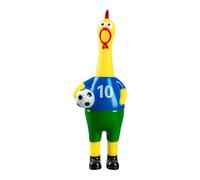 Screaming Chicken Prank Toy, Rubber Screaming Chicken Toy with Hilarious Squawk, Yellow Squaking Chicken Toy for Office Desk Stress Relief, Football Fan Novelty Gag Gift, Funny Birthday Prank (Blue)