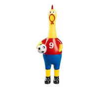 Screaming Chicken Prank Toy, Rubber Screaming Chicken Toy with Hilarious Squawk, Yellow Squaking Chicken Toy for Office Desk Stress Relief, Football Fan Novelty Gag Gift, Funny Birthday Prank (Red)