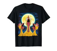 Screaming Chickens & Moon Embrace the Cursed Vibe T-Shirt