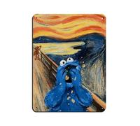 Screaming Cookie Monster Edvard Munch Poster Retro Poster Metal Tin Sign Chic Art Retro Iron Painting Bar People Cave Cafe Family Garage Poster Wall Decoration 12x16inch(30x40cm)