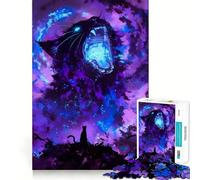 Screaming Galaxy Cat 1000 Piece Jigsaw Puzzles for Adults Smart Reason Toy Quiet Fun Smooth Edge Festival Gift (50x75cm)