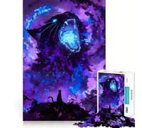 Screaming Galaxy Cat 1000 Piece Jigsaws for Teenagers Puzzle Reason Skill Toy Mental Relax Exact Cut (38x52cm)