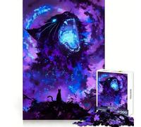 Screaming Galaxy Cat 1000 Piece Jigsaws for Teenagers Puzzle Reason Skill Toy Mental Relax Exact Cut (38x52cm)