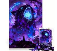 Screaming Galaxy Cat Jigsaw Puzzles 1000 Piece for Adults Strengthen Recall Leisure Fun Quality Edge Elegant Gift (38x26cm)