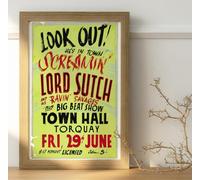 Screaming Lord Sutch Torquay 1962 Concert Tour Live Promo : A Huge 36"x24" Poster Print Vintage Retro : BRING YOUR WALLS TO LIFE !