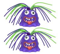 Screaming Monster Toys 2Pcs Hair Pulling Stress Relief Squeeze Toy 6 Sounds Scream Toys for Adults Kids Cute Cartoon Funny Scream Toy