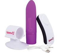 Screaming O Positive Rechargeable Remote Controlled Bullet Vibrator Grape