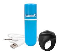 Screaming O Charged Vooom Remote Control Bullet Vibrator Blue