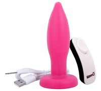 Screaming O My Secret Waterproof Rechargeable Remote Control Vibrating Plug, Pink