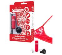 Screaming O Panty Set - Vibrating Panties - Red (S-L)