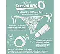 Screaming O White My Secret Vibrating Panty Set with Remote Control Ring