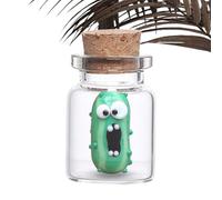 Screaming Pickle Jar - Tiny Glass Screaming Pickles in a Bottle, Hilarious Pickle Toy | Funny Gag Gift for Pickle Lovers, Joke Prank Bottle, Novelty Desk Decor, and Collectible Pickle Gift