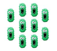 Screaming Pickle Ornaments Set | Cucumber Pattern 10 Pieces | Funny Emotional Pickle Stand Table Decoration for Home, Gag Gift