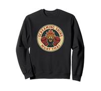 Screaming Shins Muay Thai Vintage Tiger Boxing Emblem Retro Sweatshirt