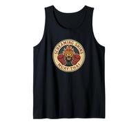 Screaming Shins Muay Thai Vintage Tiger Boxing Emblem Retro Tank Top