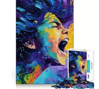 Screaming Woman Abstract Painting Jigsaws 1000 Pieces for Adults Cognitive Toy Together Fun Image Assembly Art Collection Piece (38x52cm)