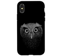 Screech Owl Drawing | Staring Big Eyes Owly Art Case for iPhone X/XS