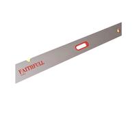 Faithfull Screed Level 8Ft/2400Mm 3 Vial & Grip, Silver