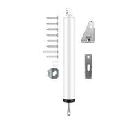 screen and storm door Closer Kit, Heavy Duty Pneumatic Closer for Screen and Storm Doors, Push Button Latch Set Replacement, Adjust Smooth Closing Speed (White)