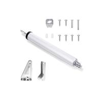 Screen and Storm Door Closer Kit, Heavy Duty Pneumatic Screen and Storm Door Closer, Screen and Storm Door Push Button Latch Set Replacement Kit, Adjust Smooth Closing Speed. (White)