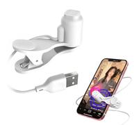 Screen Auto Clicker Tapper for Smart Phone Apps Video Live Streaming Gadget Fast Click Simulation Finger Continuous Click for Games, Giving a Like in Tiktok, Live Broadcasts, Reward Tasks (White)