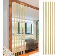 Screen Column Separation,Floor To Ceiling Room Divider Columns 7Pcs, Golden Metal Screen Partition Post For 60-80Cm Wide Space, Living Room Column Bedroom Wall Vertical B-One Color-175cm Height