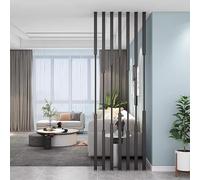 Screen Column Separation,Room Screens Partition Column 7 Pack Modern Privacy Screens Post - Privacy Screen Column Decor Grille Adjustable Height With Fitting - 70 To 240C-Black-Height 175cm/68.8in